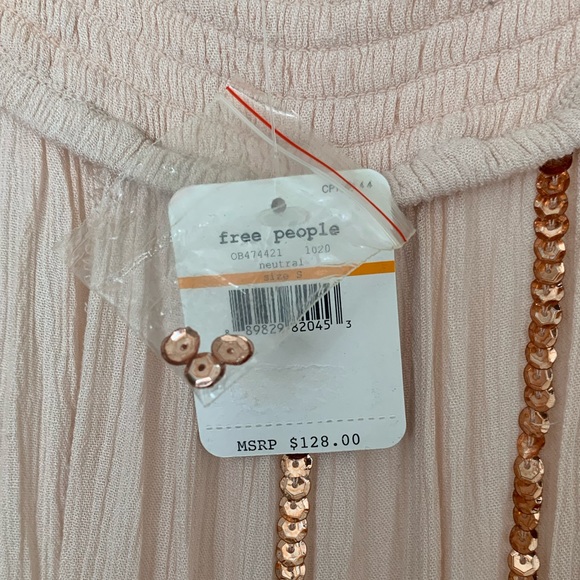 NWT Free People rose gold sequin dress size Small - Picture 6 of 7